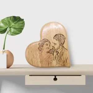 Engraved Couple Wooden Photo Frame