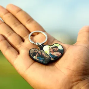 Customized Couple Photo Printed Keychain