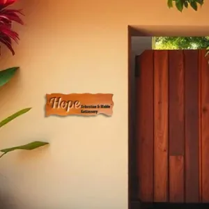 Custom Wooden House Name Board