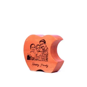 Apple Shape wooden Test Tube planter