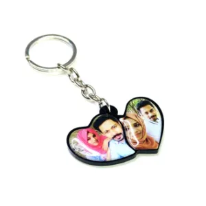 Personalized Couple Photo Printed Keychain