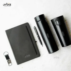 Luxury Customized Corporate Gift Set – Notepad, Bottle, Sipper, Pen & Keychain