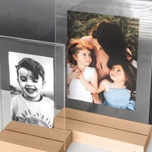 Acrylic Frameless UV Printed Photo Frame With Wooden Holder