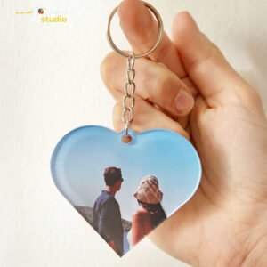Customized Couple Photo Printed Keychain