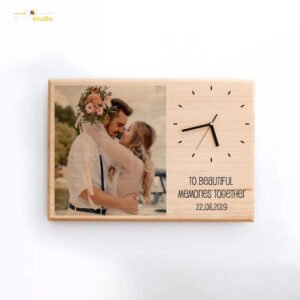 Customized Engraved Wooden Clock