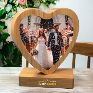 Engraved Couple Wooden Photo Frame