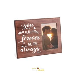 Valentines Day Gift Box With Engraved Wooden Photo Frame