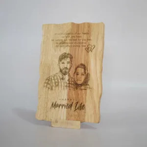 Laser Engraved Couple Photo Frame
