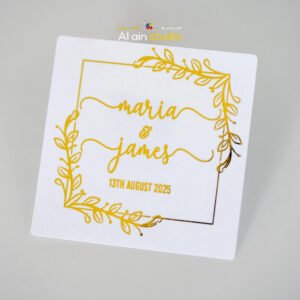 Gold Foil Sticker Glossy Lamination 80gsm