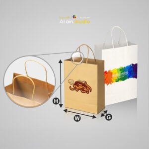 Kraft Shopping Bag (Brown Recycled) Top Fold